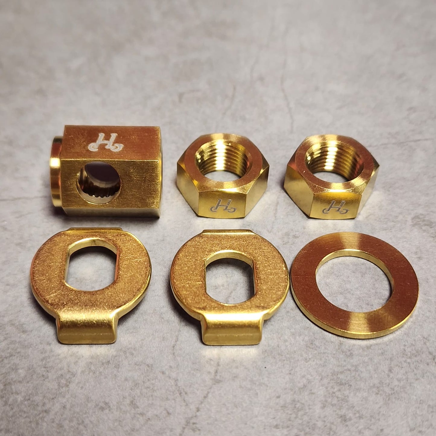 HH BROMPTON TITANIUM REAR AXLE NUT SET FOR INTERNAL GEAR HUB