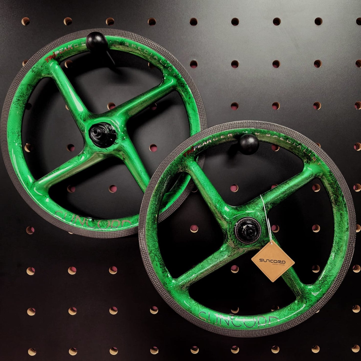 SUNCORD 4 SPOKES WHEELSET 16" 7 SPEED CARBON