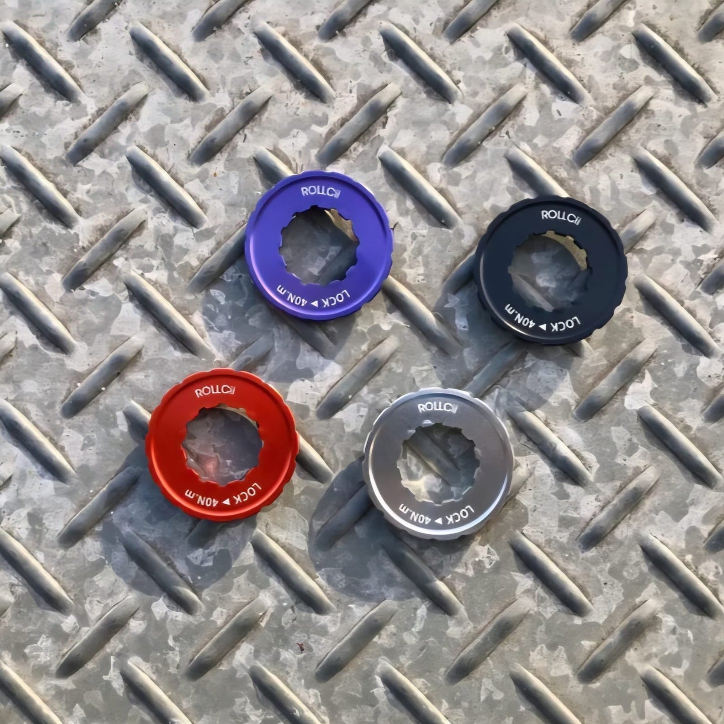 ROLLCII LOCK RING FOR CENTER LOCK ROTORS - BLACK