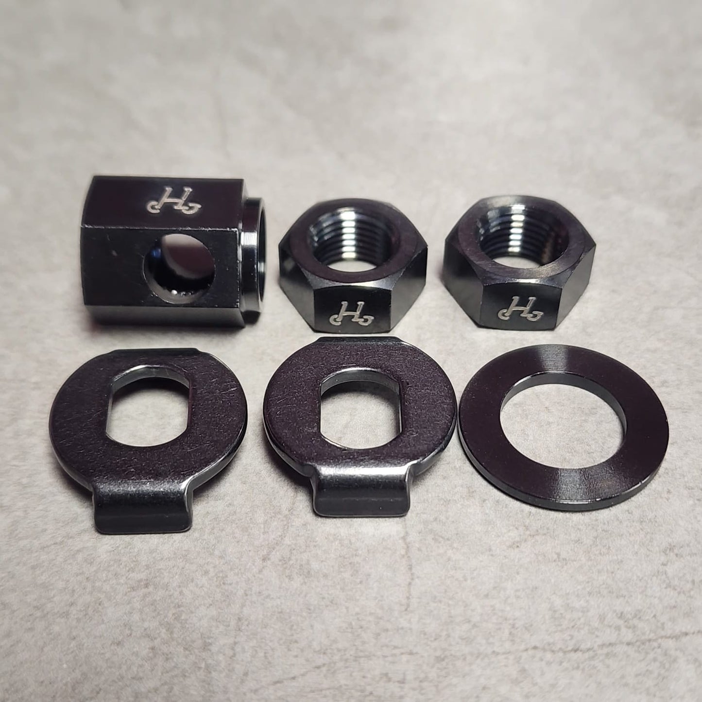 HH BROMPTON TITANIUM REAR AXLE NUT SET FOR INTERNAL GEAR HUB