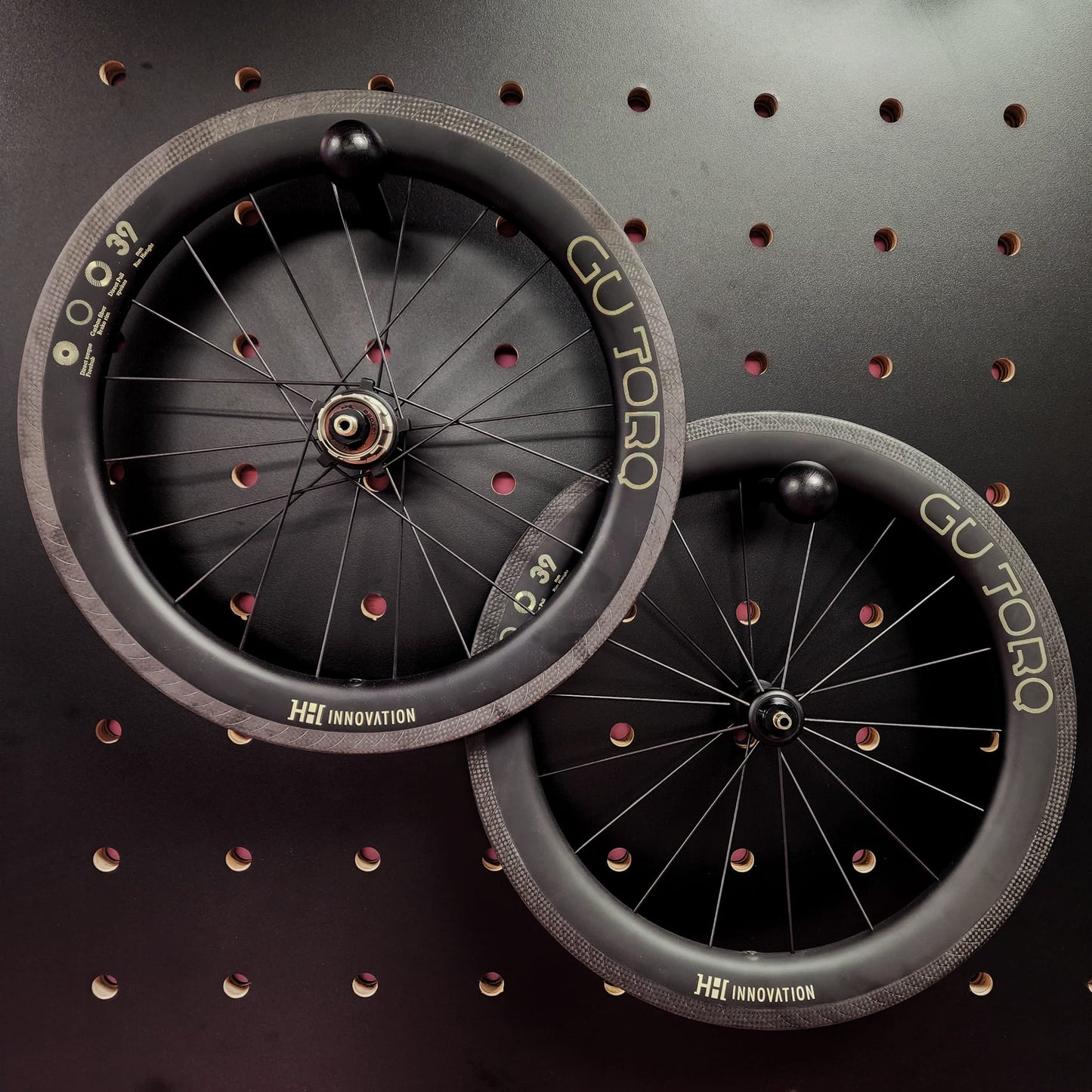 HH GU TORQ 39MM RIM CARBON 349 WHEELSET FOR BROMPTON 7 SPEED