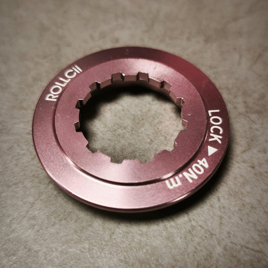 VELOCI ROLLCII LOCK RING FOR CENTER LOCK ROTORS - FLAMINGO PINK