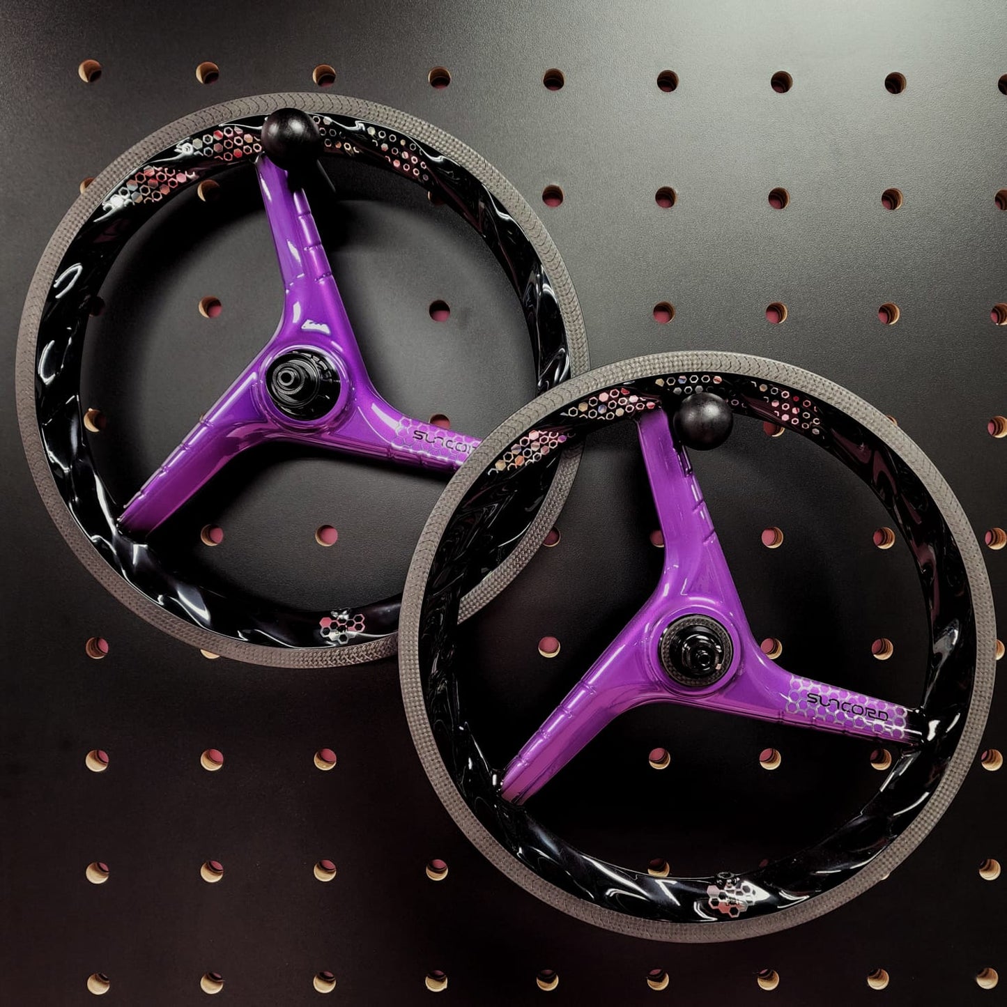 SUNCORD 3 SPOKES WHEELSET 16" 7 SPEED CARBON