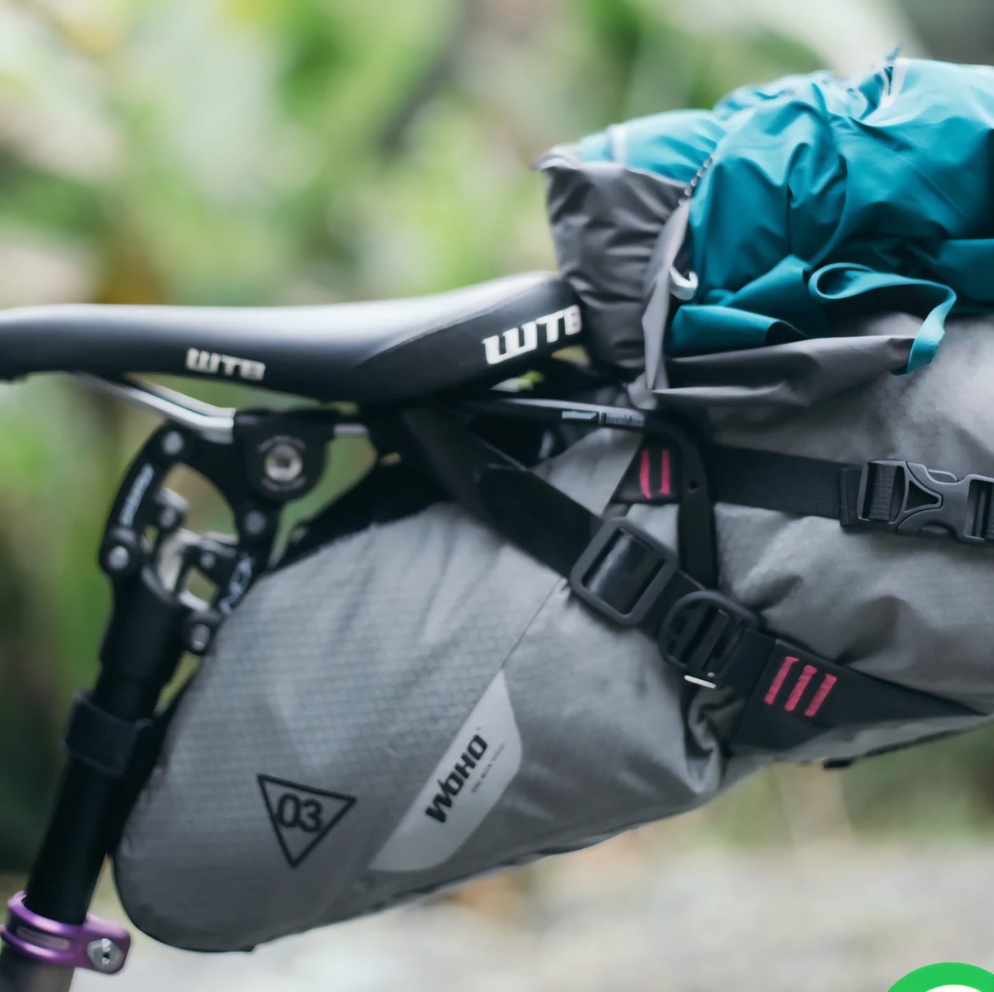 WOHO XTOURING SADDLE BAG DRY M HONEYCOMB IRON GREY