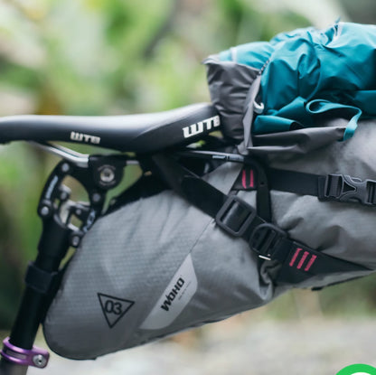 WOHO XTOURING SADDLE BAG DRY M HONEYCOMB IRON GREY