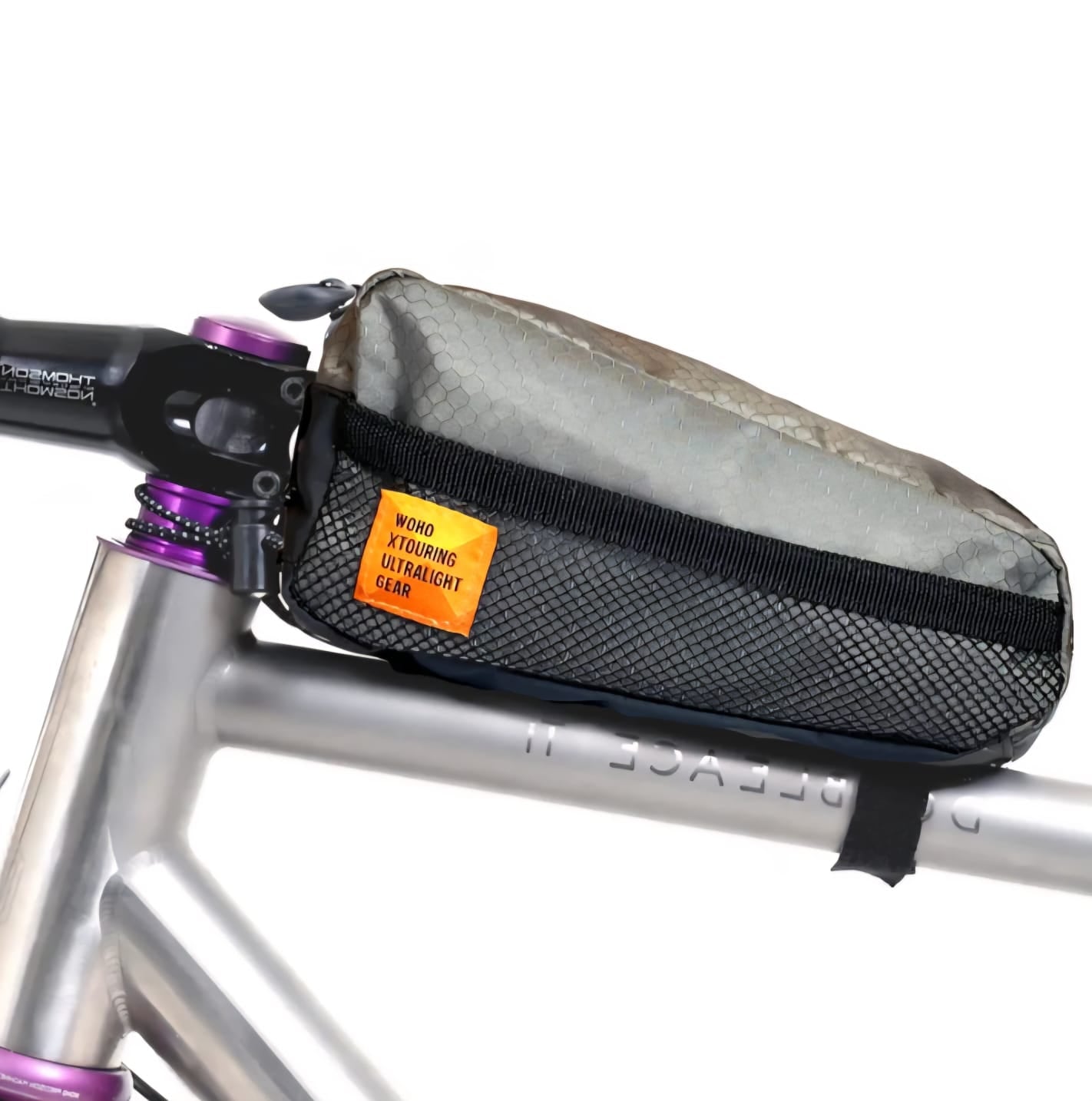 WOHO XTOURING TOP TUBE BAG HONEYCOMB IRON GREY