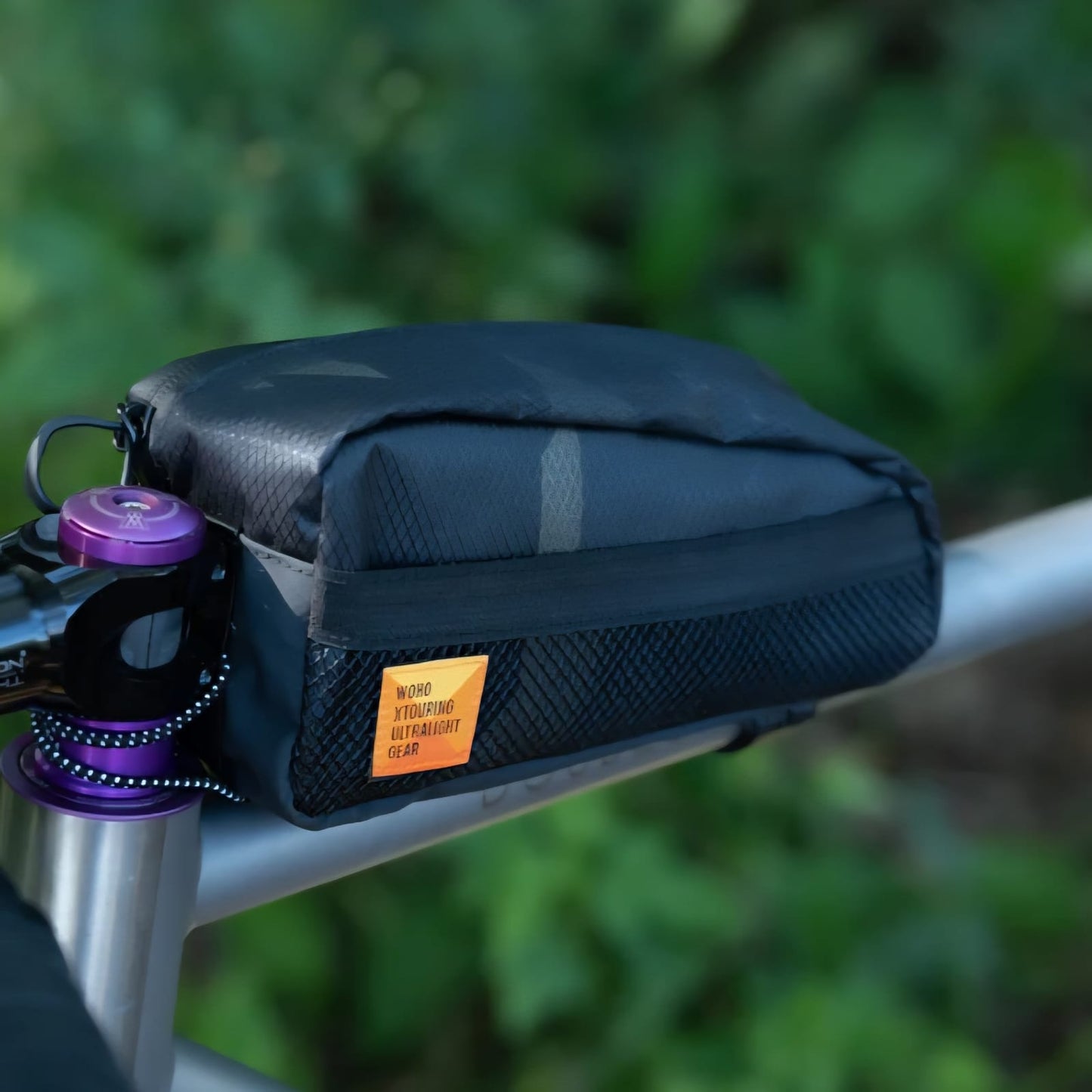 WOHO XTOURING TOP TUBE BAG CYBER-CAMO DIAMOND BLACK