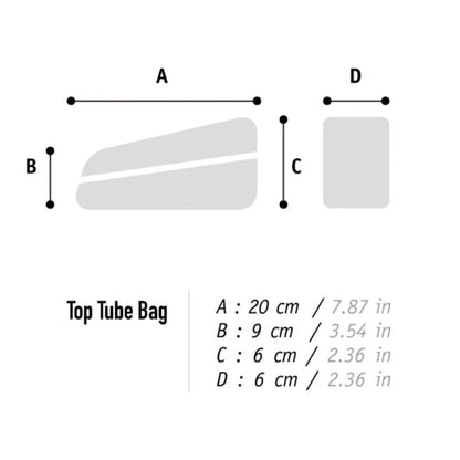 WOHO XTOURING TOP TUBE BAG HONEYCOMB IRON GREY