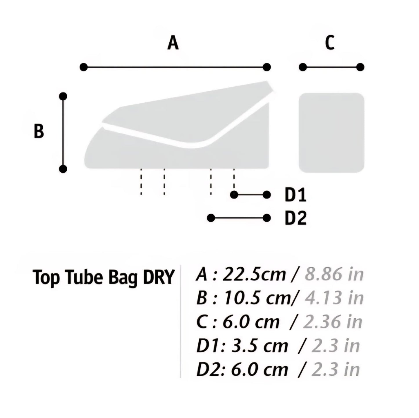 WOHO XTOURING TOP TUBE BAG DRY CYBER-CAMO DIAMOND BLACK