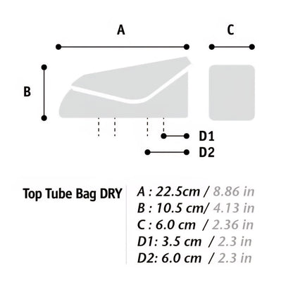 WOHO XTOURING TOP TUBE BAG DRY CYBER-CAMO DIAMOND BLACK