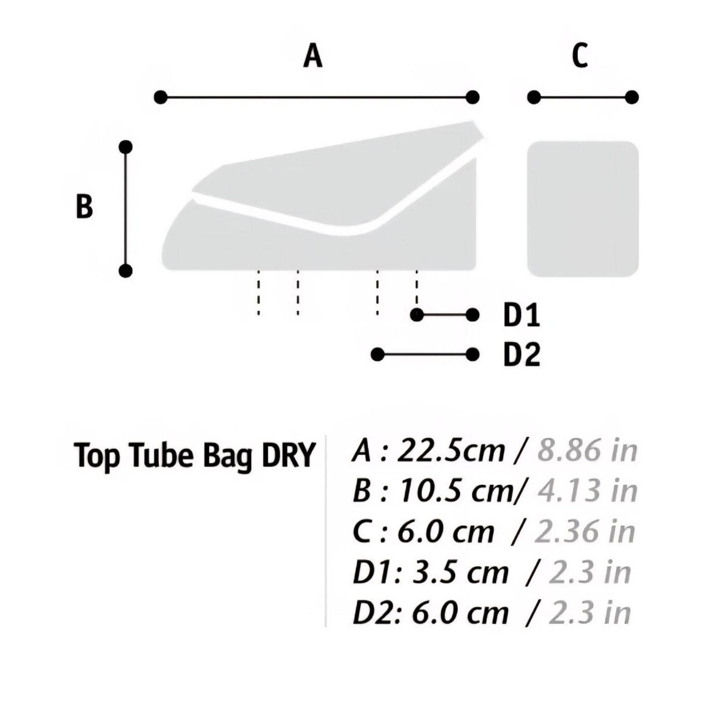 WOHO XTOURING TOP TUBE BAG DRY HONEYCOMB IRON GREY