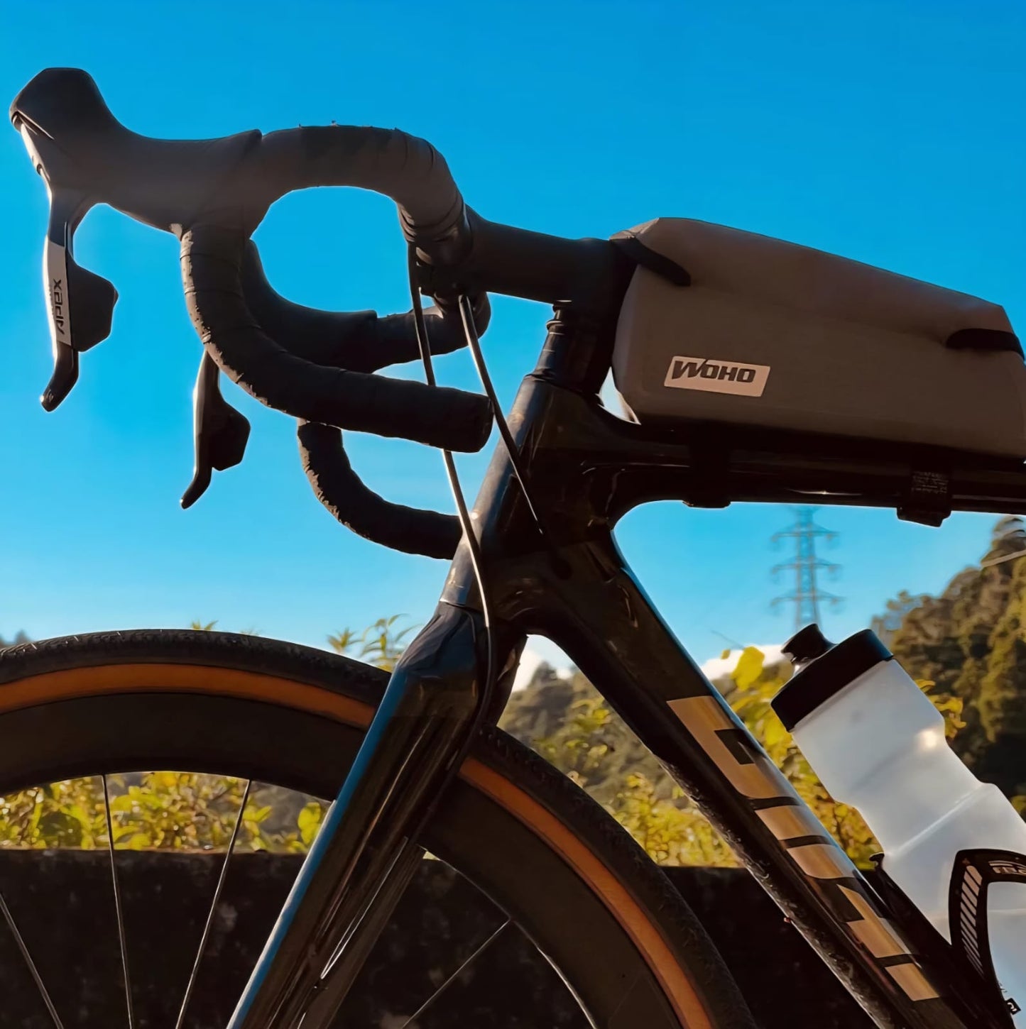WOHO XTOURING TOP TUBE BAG DRY CYBER-CAMO DIAMOND BLACK