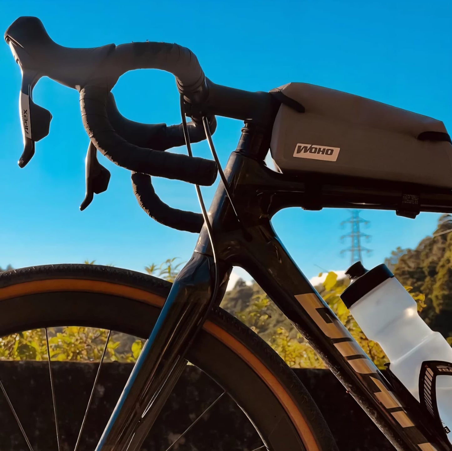 WOHO XTOURING TOP TUBE BAG DRY HONEYCOMB IRON GREY